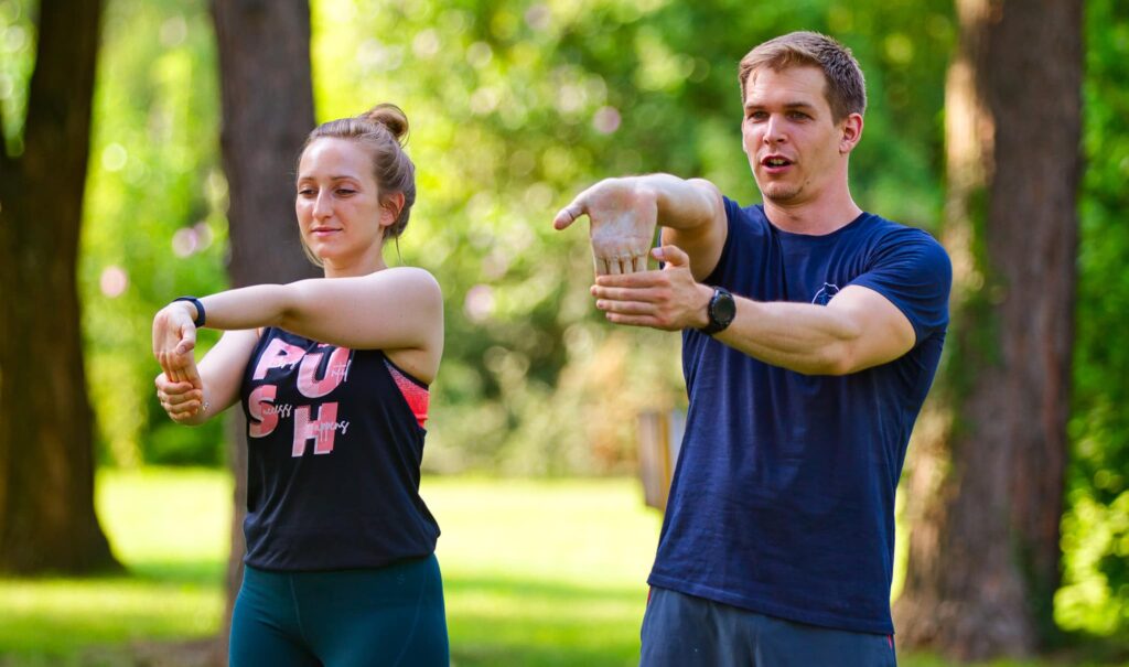 Box Personal Training Hand stretchen