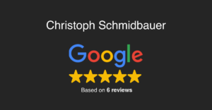 Christoph Schmidbauer Google review, 5 Sterne